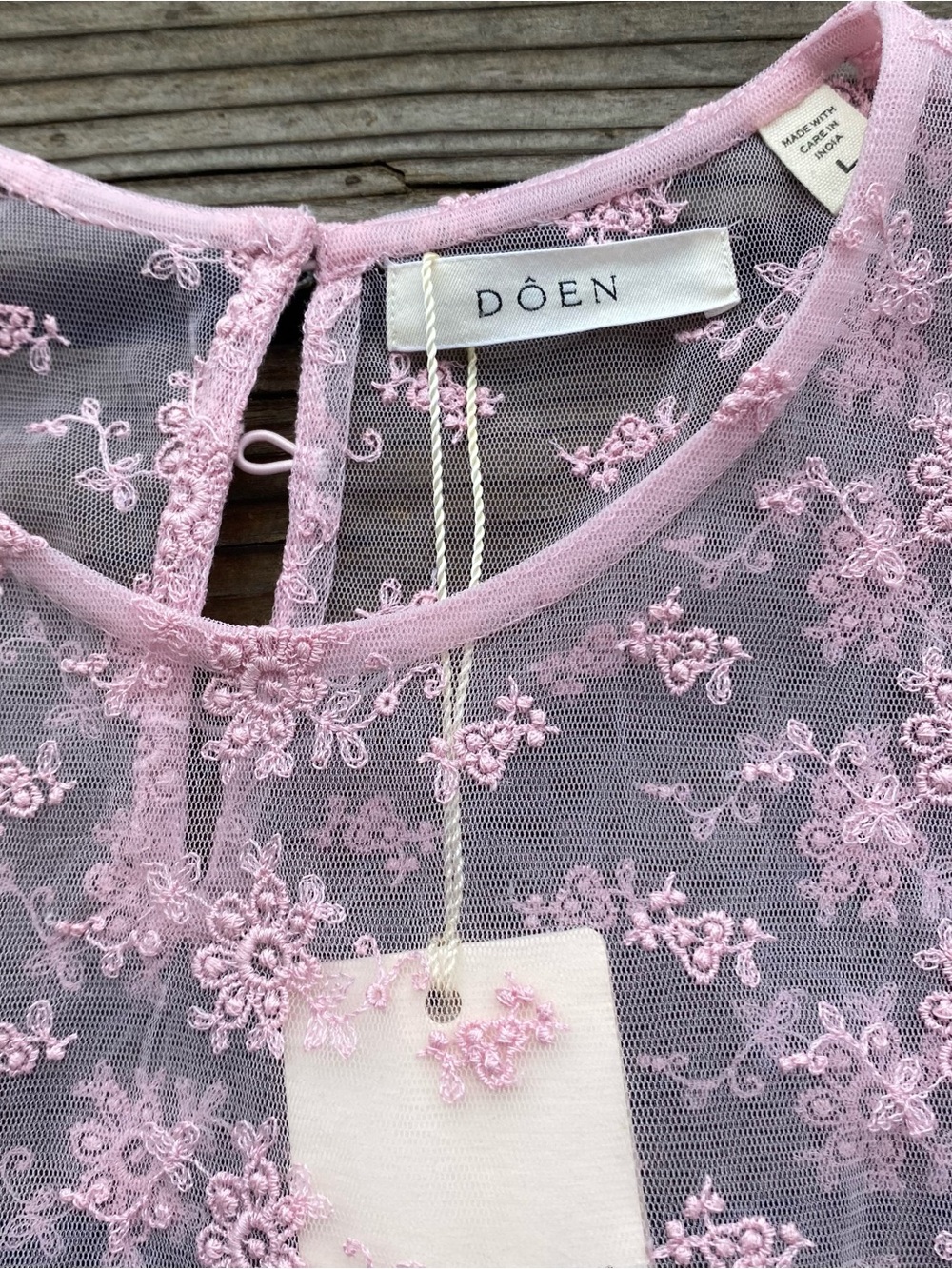 Doen adalise dress pink sheer lace - Picture 6 of 14